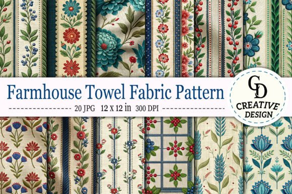 Download Farmhouse Towel Fabric Pattern - Fabric pattern Collection