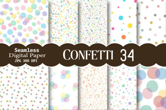 Download Confetti Digital Paper - Confetti digital paper Collection