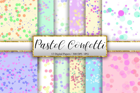 Download Pastel Confetti Background Digital Paper - Pastel confetti Collection