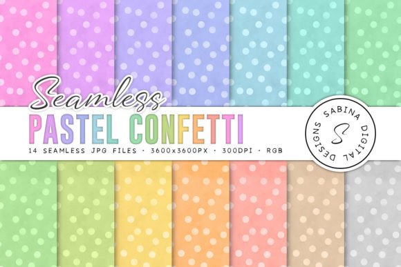 Download Pastel Confetti Seamless Digital Paper - Pastel confetti Collection