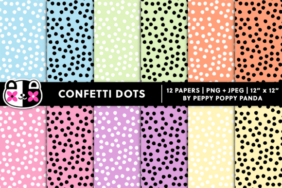 Download Pastel Confetti Polka Dots Digital Paper - Pastel confetti Collection