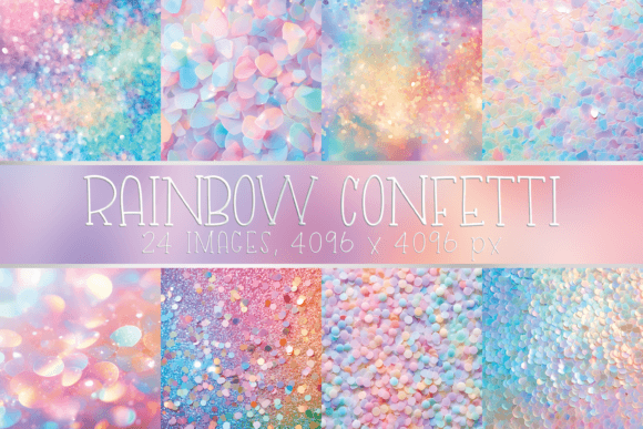 Download Rainbow Pastel Confetti Backgrounds - Pastel confetti Collection