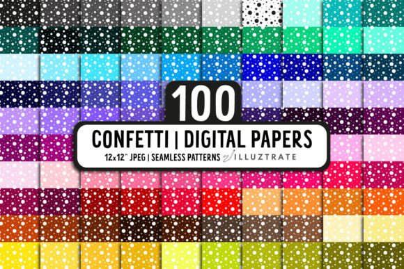 Download Confetti Digital Paper | Rainbow Paper - Premium Resources