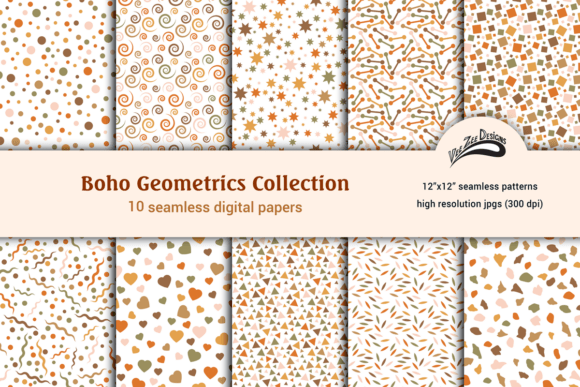 Download Boho Confetti Digital Paper Bundle Pack - Confetti digital paper Collection