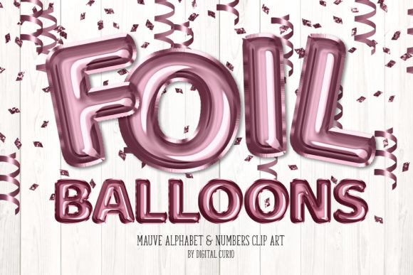 Download Mauve Foil Balloon Alphabet Clipart - Mauve Collection
